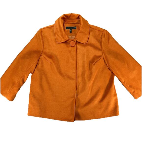 Harve Benard Jackets & Blazers - Harve Benard Single Button Wrap Jacket Women's Large Orange Mustard Fall